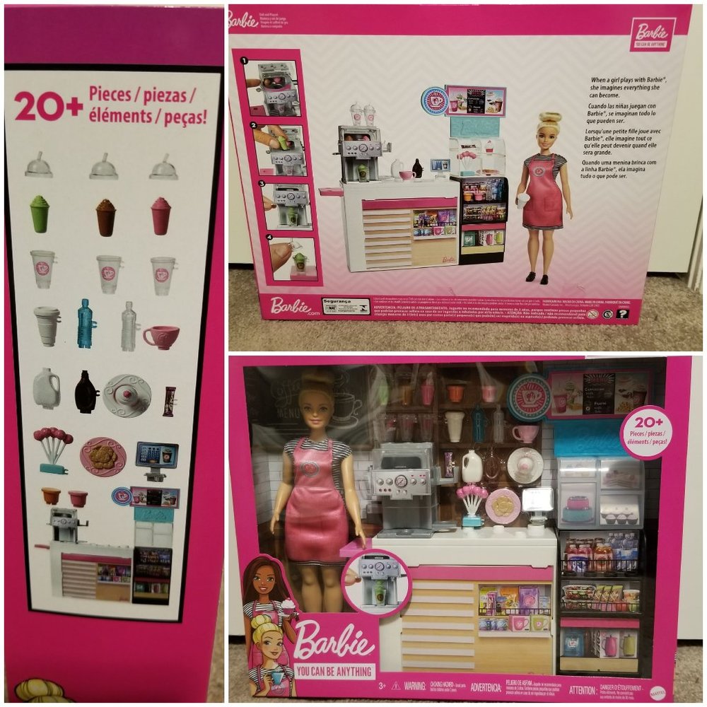 Barbie Coffee Shop with Doll & 20+ Pieces